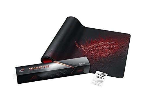ASUS ROG Sheath Gaming Mouse Pad – 35.4” x 17.3", Extra-Large Surface, Pixel-Precise Tracking, Anti-Fray Stitched Edges, Non-Slip Base - Black/Red 6