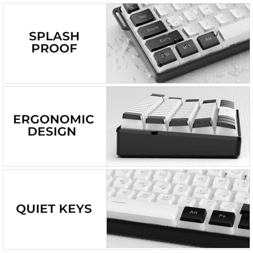 OHY 60% Gaming Keyboard,Wired Backlit Mini Membrane Keyboard, Strong Mechanical Feel for PC/Mac Gamer, Typist, Travel, Easy to Carry on Business Trip(61 Keys)-Black 5