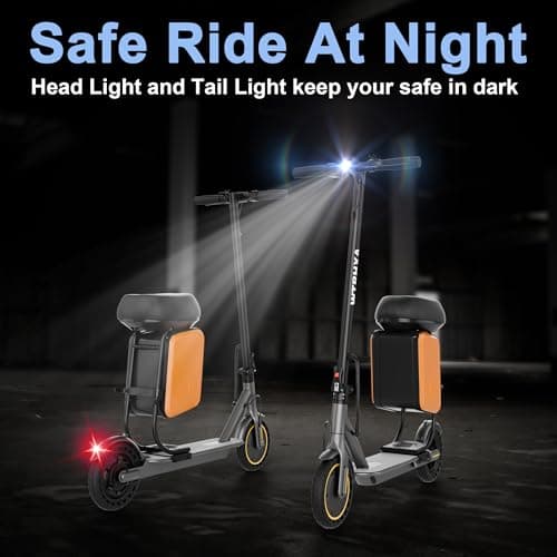 WTRHXA Electric Scooter Adults with Dual Suspensions, 350W/500W Motor, 19/22 Mph Speed, 23-31 Miles Ranges, 8.5"/10" Solid Tire, Folding E-Scooter Adult 8