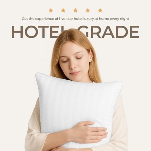 Beednova Hotel Collection Fluffy Bed Pillows King Size Set of 2- Down Alternative Pillow-Best Soft Pillows for Sleeping-Pillows for Side,Back and Stomach Sleepers-Relief Neck Pain - 20x34 in 6