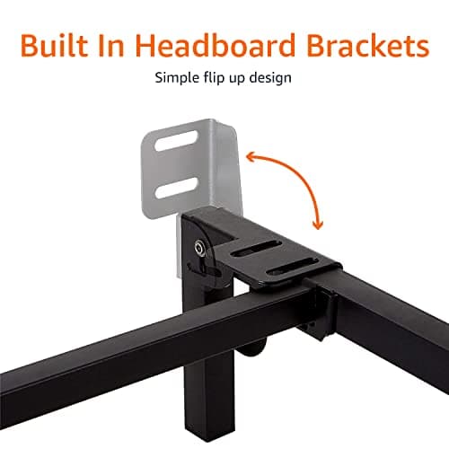 Amazon Basics Metal Bed Frame, 9-Leg Support Base for Box Spring and Mattress, Tool-Free Easy Assembly, No Tools Required, Full Size, Black 6