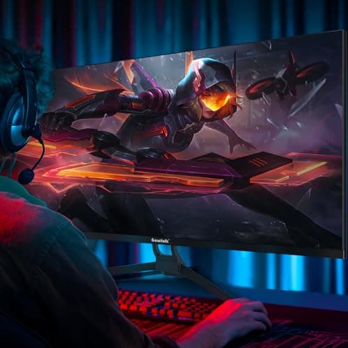Gawfolk Gaming Monitor 34 inch IPS 120Hz, Ultrawide PC Screen 2560×1080P Ultra-Thin Zero Frame Computer Display for Home Office Business, DP, HDMI, Wall-Mounted, Black 5