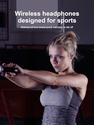 Hulaed Wireless Earbuds Bluetooth 5.4 Headphones 53H Playtime Sport Earphones with LED Display,Over-Ear Buds Built in Mic in Ear Waterproof Headset for Workout Running Gaming - Black 6