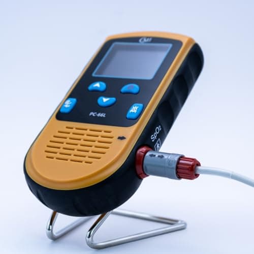 CMI Health Rechargeable Pulse Oximeter - Adult Finger Sensor for Continuous Monitoring & Spot-Checking - Adjustable Alarm for Pulse Rate and SpO2 Levels - Carry Case, AC Adapter Included 9