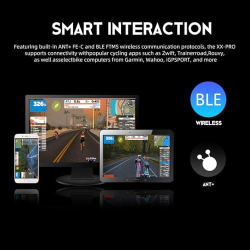 ThinkRider XXPRO Direct Drive Smart Bike Trainer Max 2500W Indoor Training Generate Electricity by Oneself Bicycle Roller (White) 7