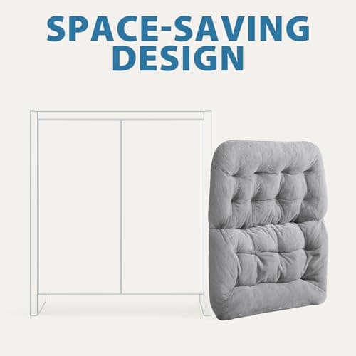 Oakham Comfy Chair for Adults, Soft Faux Fur Folding Lounge for Bedroom Living Room Dorm Rooms Flexible Reading Chair for Teens Kids, X-Large Foldable (Faux Fur-Grey) 4