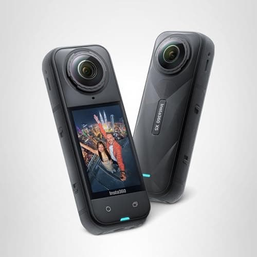 Insta360 X5 - Waterproof 8K 360° Action Camera, Leading Low Light, Invisible Selfie Stick Effect, Rugged and Replaceable Lens, 3-Hour Battery, Built-in Wind Guard, Stabilization, Triple AI Chip Design 8