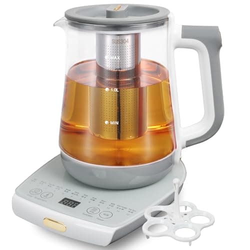 cglightwsparkle Health Pot Electric Kettle with Infuser,Smart Fruit Hot Tea Maker, Temperature Control and Tea Keep Warm, 12 Functional Procedures, 1.8 Liters of Capacity