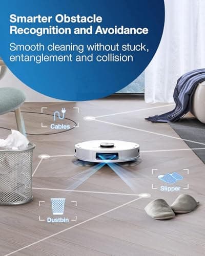 ECOVACS DEEBOT TEO+ Robot Vacuum and Mop Combo with Auto-Empty Station, Precision Laser Mapping, 3D Maps, Oscillating Mopping, 3000Pa Suction, Hands-Free Cleaning for Up to 60 Days 5