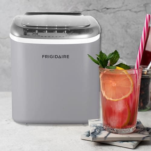 FRIGIDAIRE EFIC189-Silver Compact Ice Maker, 26 lb per Day, Silver 8
