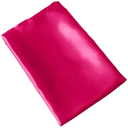 Morning Glamour Single Satin Pillowcase for Hair & Skin, Similar to Silk, Standard/Queen Size, Cooling Pillow Case with Envelope Closure, Gifts for Women, 20”x26” Fuschia/Barbie Pink