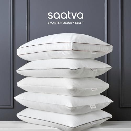 Saatva Latex Pillow - High Loft (6" - 7”) - Hypoallergenic Pillow with Shredded Latex Core - Breathable - Machine Washable Organic Cotton Cover - Queen (28"x18") 1 Pack 8