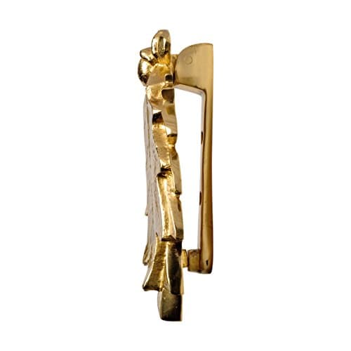 Renovators Supply Manufacturingᵀᴹ Heavy Oak Leaf Door Knocker – Solid Brass Construction, Polished Brass Finish, 6 Inch Long with Mounting Hardware 8