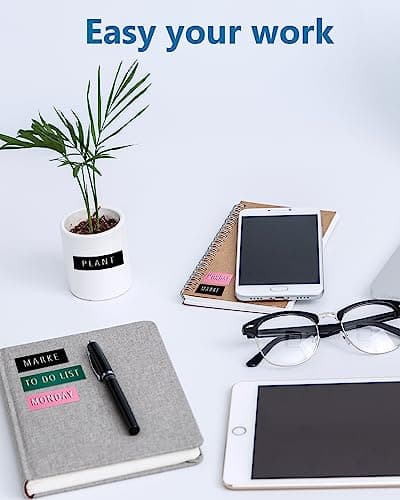 Embossing Label Maker Machine with Tapes, Embossed Label Maker handheld, Manual Embosser Machine, Vintage Label Makers for Organizing with 3 Rolls 9mm Label Tapes for Home and Office DIY Crafting-Blue 7