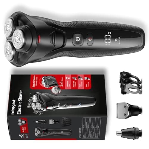 Powerful 3-in-1 Electric Shaver for Men: A Turbo Charged, IPX7 Waterproof Grooming Tool for Face, Beard and Nose