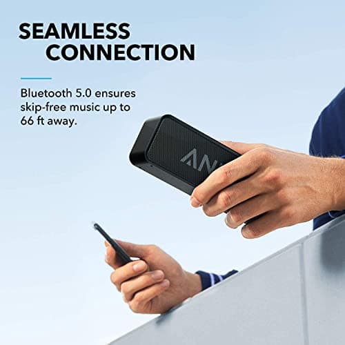 Anker Soundcore Upgraded Bluetooth Speaker with IPX5 Waterproof, Stereo Sound, 24H Playtime, Portable Wireless Speaker for iPhone, Samsung and More (Black) 5