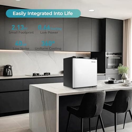 EUHOMY Mini Freezer Countertop,1.1 Cubic Feet, Single DoorCompact Upright Freezer with Reversible Stainless Steel Door, Removable Shelves, Small freezer for Home/Dorms/Apartment/Office(Silver) 8