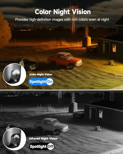 LIWAN 4G LTE Cellular Security Camera Wireless Outdoor, No WiFi Solar Security Camera, 2K Color Night Vision, 360° Live View, PIR Motion&Siren Alerts, 2 Way Talk(128G Memory Card&SIM Card Included) 5