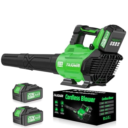 Leaf Blower Cordless - 580CFM/160MPH Electric Leaf Blower with 2 X 4.0Ah Battery and Charger, 3 Speed Modes, Blowers for Lawn Care, Yard, Garage Cleaning