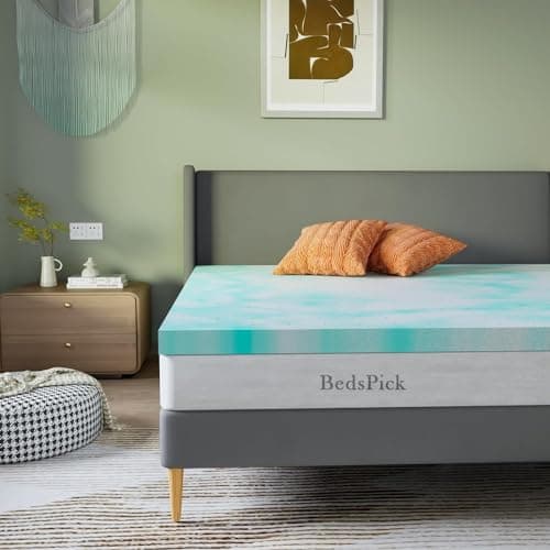 BedsPick 2 Inch Twin XL Memory Foam Mattress Topper,Memory Foam Dorm XLong Single Mattress Pad Twin Extra Long Gel Infused Mattress Topper for College Dorm