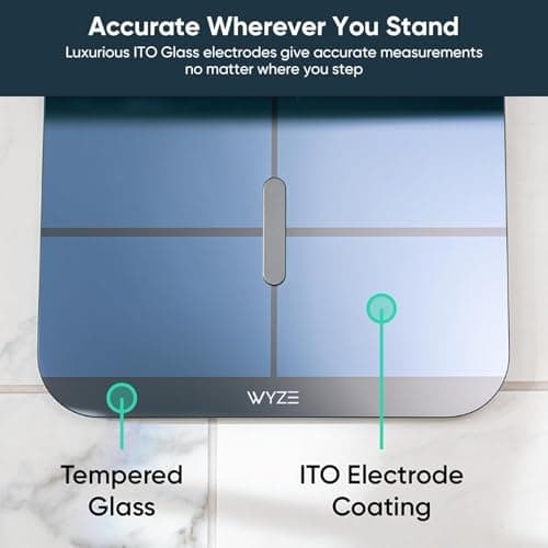Wyze Smart Scale X - Digital Bathroom Scale for Body Weight, BMI, Body Fat, Muscle Mass, Heart Rate Monitor | Sync with Health Apps | Body Composition Analyzer for People, Baby & Pet, 400 lbs (Navy) 6