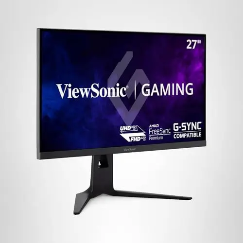 ViewSonic XG275D-4K 27 Inch 4K UHD Gaming Monitor with Switchable Refresh Rate Up to 320Hz, 0.5ms Response Time, AMD FreeSync Premium, Advanced Ergonomics, HDMI, DisplayPort, and 65W USB-C 10