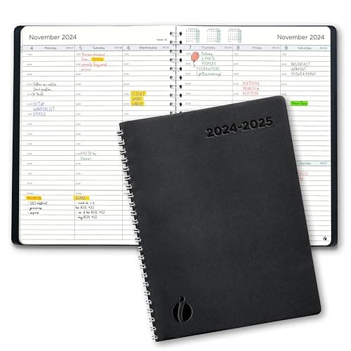 Academic Planner 2024-2025 - Hourly 2024-2025 Planner Weekly and Monthly - Appointment Book with Flexible Cover, Twin-Wire Binding - Simple Design for Productivity. June 2024 - July 2025-6.5 x 8.5