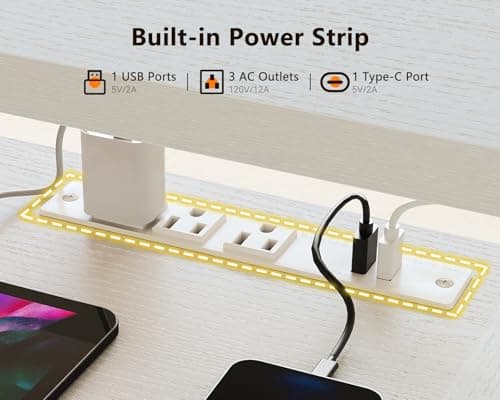 AODK Electric L-Shaped Standing Desk, 59 Inch Height Adjustable Office Desk with Monitor Stand, Sit-Stand Desk with Power Outlets, Large Lift Table for Home, Office, Workstation, White 7