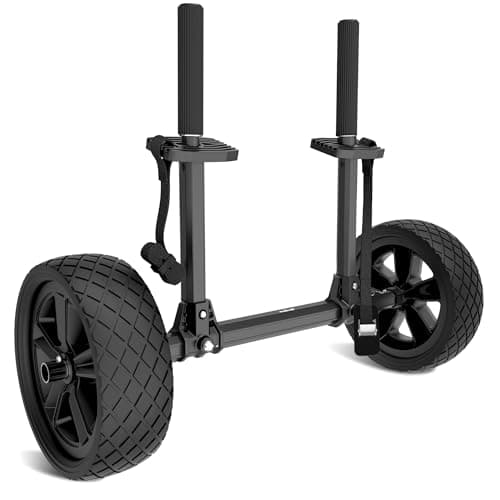 GanFindX Adjustable Width Kayak Cart | Detachable Aluminum Frame, Sit-on-Top Plug-in Design, No-Tool Assembly, Easy Transport & Storage, Fits Most Kayaks & Canoes
