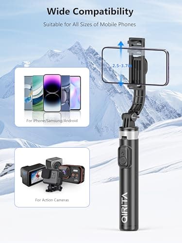Selfie Stick & Phone Tripod, All in 1 Selfie Stick with Remote, Phone Travel Tripod Stand for Video Recording, Live Streaming, Photograph, Group Photo, Vlog Compatible with All Cellphones 6