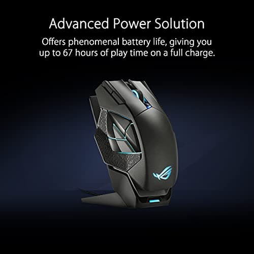 ASUS ROG Spatha X Wireless Gaming Mouse – MMO/MOBA Design, 12 Programmable Buttons, Right-Handed, 168g, Dual-Mode (Wired/2.4GHz), 19K DPI, up to 67Hr Battery, Magnetic Charging Dock, PC/Mac Support 6