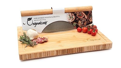 Organicook Pizza Slicer Rocker Cutter - 14" Pizza Knife Herb Cutter - Sharp Strong Blade. Best Alternative to Kitchen knife, Pizza Wheel, Pizza Scissors 8