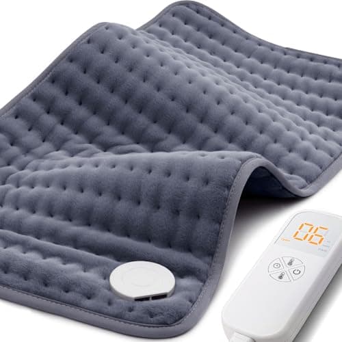 Christmas Gifts Heating Pad for Back, Neck, Shoulder Pain & Cramps Relief, Electric Heating Pad with 6 Heat Settings, Auto-Off, Moist Dry Heat Options, Gifts for Women, Men, Mom, Dad, Wife, Husband 8
