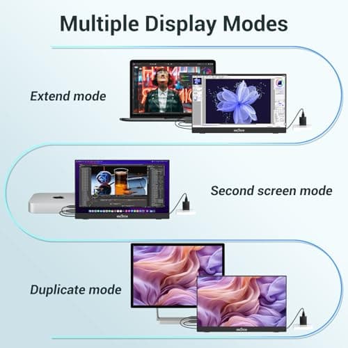 InnoView Portable Monitor, 15.6 Inch FHD 1080P HDMI USB C Second External Monitor for Laptop, Desktop, MacBook, Phones, Tablet, PS5/4, Xbox, Switch, Built-in Speaker with Protective Case 7