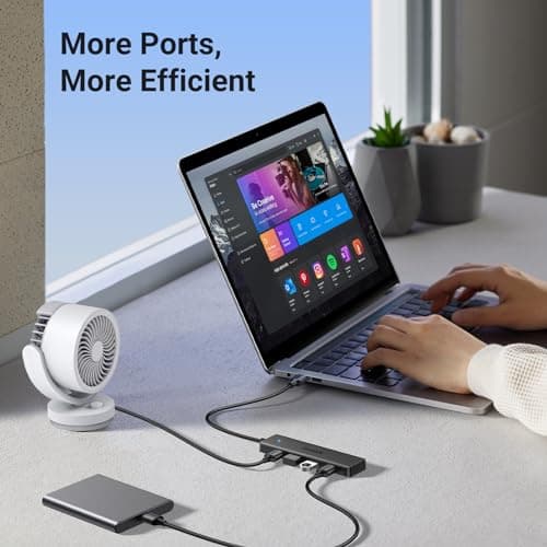UGREEN USB 3.0 Hub, 4 Ports USB A Splitter Ultra-Slim USB Expander for Mouse, Keyboard, Flash Drive, U Disk, Printer Compatible with Laptop, Desktop PC, Xbox, PS5, and More 7