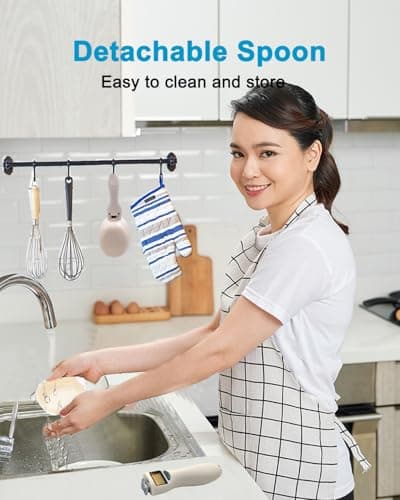 Digital Food Measuring Scoop Scale - Electronic Kitchen Measuring Spoon Scale for Cooking Baking - Smart Adjustable Measure Cup for Home Cooks Bakers Chefs Pet Owners 5