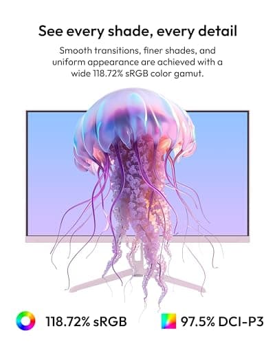 Pixio PX275 Wave Pink 27 inch 100Hz Refresh Rate QHD 1440p Resolution IPS Panel 1ms MPRT Response Time Gaming Monitor with Adaptive Sync 6