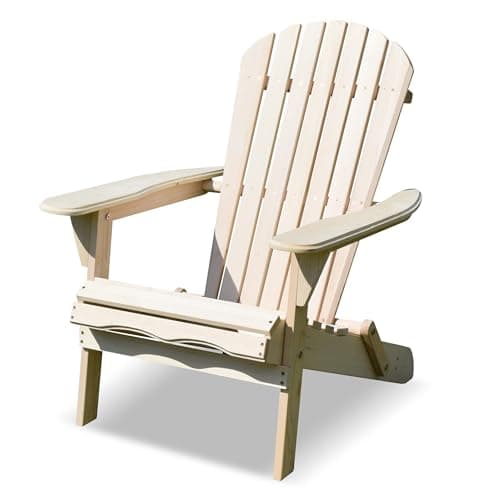 northbeam Folding Adirondack Chair - Weather-Resistant Composite Outdoor Adirondack Chair Kit for Patio, Lawn & Backyard - with Ergonomic Design, Wide Armrests & Easy Assembly