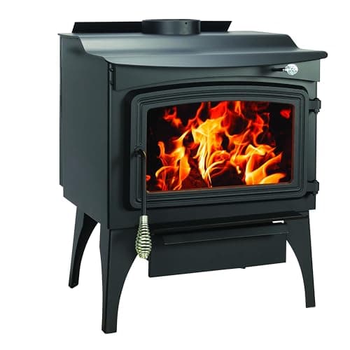 Pleasant Hearth 2,200 Sq. Ft. Wood Stove with Legs and Chrome Handles