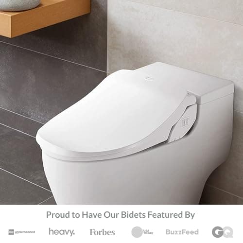 Bio Bidet Slim Two Electric Bidet Toilet Seat Round, Warm Water, Heated Seat, Night Light, Front and Rear Wash, Wireless Remote Control, White 10
