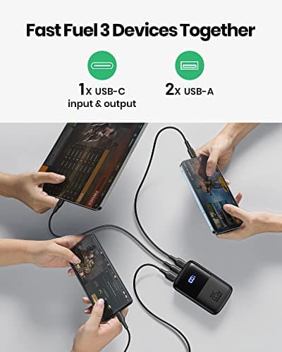 INIU Portable Charger, Smallest 22.5W 10000mAh Power Bank, USB C in/Output Fast Charging 3-Output Mini Battery Pack Charger with Phone Holder for iPhone 17 16 15 14 Air Samsung S23 Google iPad Tablet 6