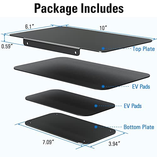 MOUNTUP Monitor Mount Reinforcement for Tempered Glass Desk, Monitor Arm Plate, Steel Bracket for Thin and Most Fragile Table, for Desk C Clamp Installation of Monitors Stand 6