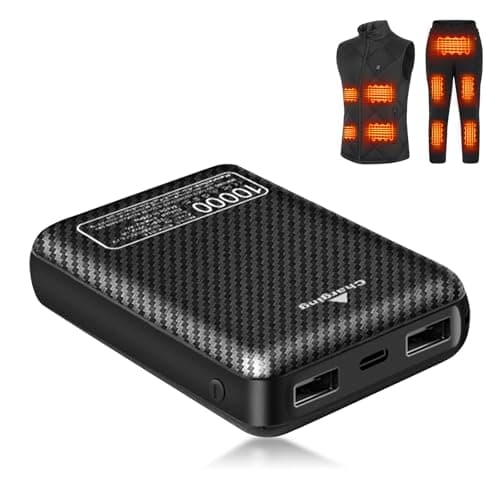 FERNIDA 10000mAh Power Bank Portable Charger USB 5V 3A Battery Pack for Heated Vest & Heated Pants & Smartphone & Heating Pad
