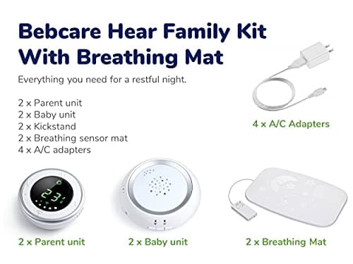 Bebcare Hear Audio Baby Monitor with Ultra-Low Radiation Safe Technology, Breathing Sensor, Night Light and White Noise Silencer for Reception up to 2000 feet (Without Breathing Sensor Mat) 9