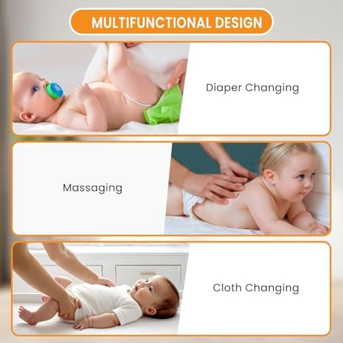 GOFEI Baby Changing Table Dresser with Wide Tabletop, 3 Drawers & Open Storage Space, Baby Dresser with Changing Table Top, Perfect for Baby Bedrooms & Nurseries 7