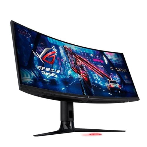 ASUS ROG Strix 34” Gaming Monitor (XG349C) - UWQHD (3440 x 1440), 180Hz, 1ms, Extreme Low Motion Blur Sync, 135% sRGB, G-Sync Compatible, DisplayHDR 400, Eye Care, USB-C, DisplayPort, HDMI, Black 9