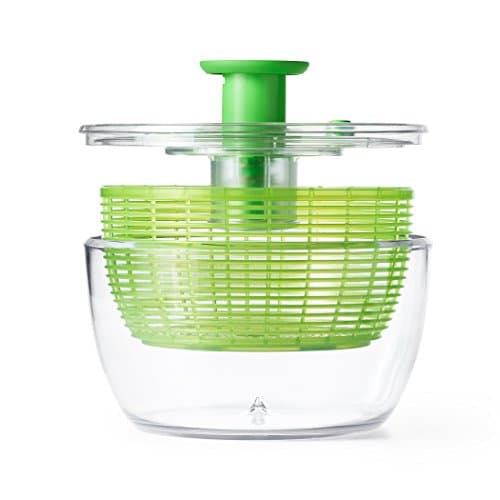 OXO Good Grips Salad Spinner - Large, Green Lettuce & Fruit Washer, BPA-Free, Easy One-Hand Pump 12