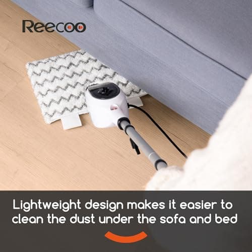 REECOO Steam Mops for Floor Cleaning, Unique Double-Sided Flip Design, 15 Seconds Fast Heating，10-in-1 Steam Cleaner for Kitchen, Living Room Wood Floor Tile Cleaning 6