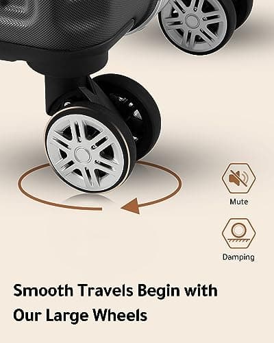 LUGGEX Carry On Luggage with Aluminum Frame, Silver Zipperless Luggage 20-Inch 7