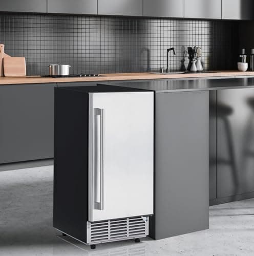 Newair 15" Commercial Nugget Ice Maker | Freestanding or Built-in Under Counter Ice Maker with 80 lbs/Day Production | for Home Bar, Kitchen & Restaurant Use | Stainless Steel 11